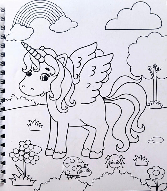 Colouring Fun Unicorn (with Sketch)
