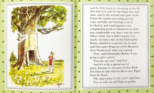Christopher Robin gives a Pooh Party