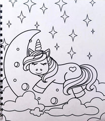 Colouring Fun Unicorn (with Sketch)