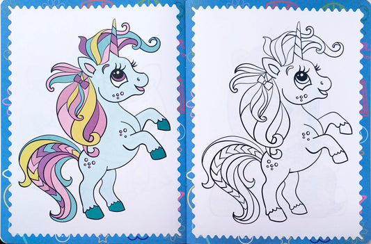 My First Unicorns Copy to Colour Book (Kids Fun!)