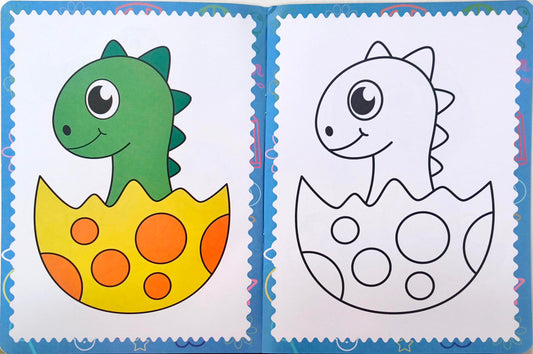My First Dinosaurs Copy to Colour Book (Kids Fun!)