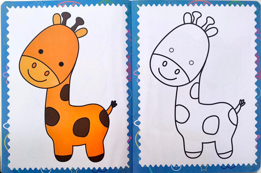 My First Animals Copy to Colour Book (Kids Fun!)