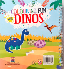 Colouring Fun Dinos (With Sketch)