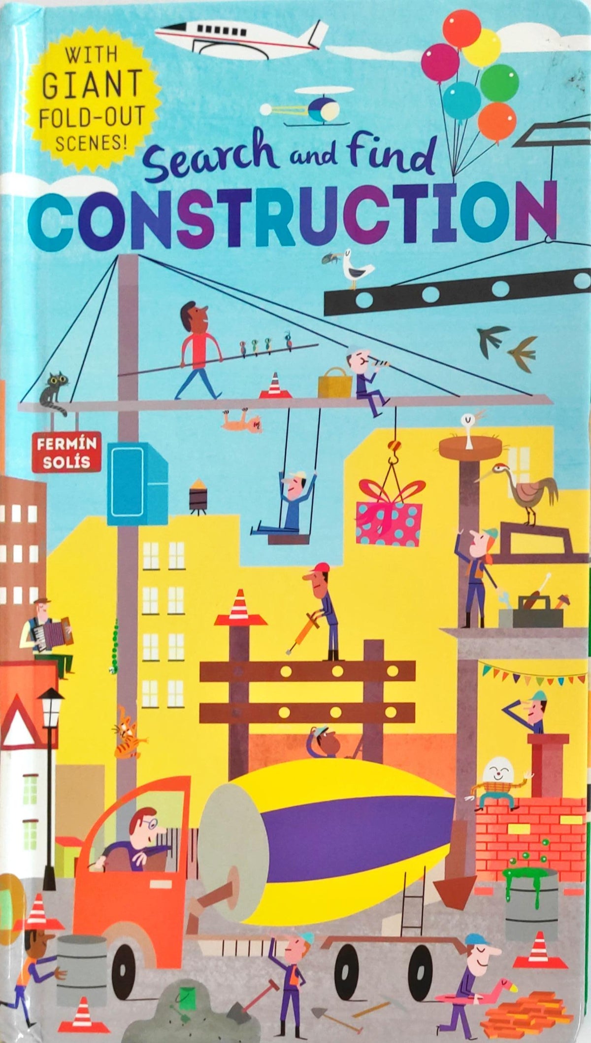 Search and Find Construction With Giant Fold Out Scenes