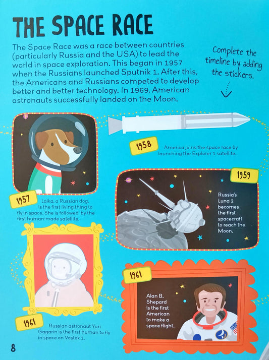 Know and Glow Space Sticker Activities
