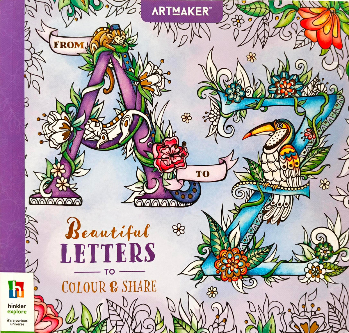 A to Z Beautiful Letters to Colour and Share