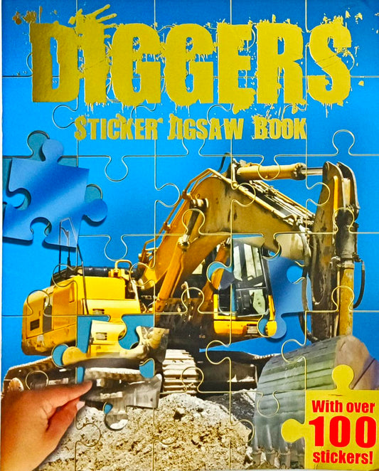 Diggers Sticker Jigsaw Book (With Over 100 Stickers)