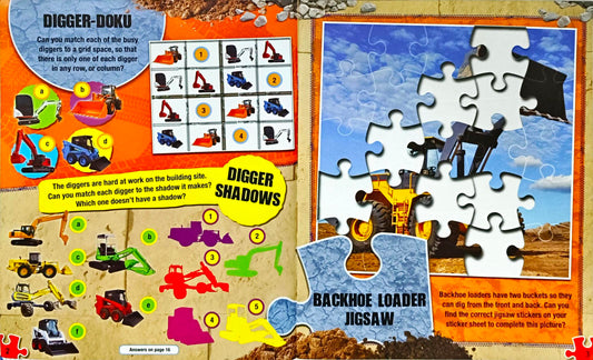 Diggers Sticker Jigsaw Book (With Over 100 Stickers)