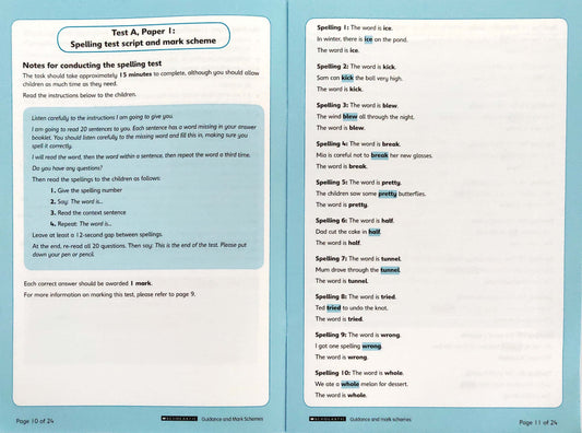 Grammar Punctuation and Spelling SATs Booster Tests (Year 2)