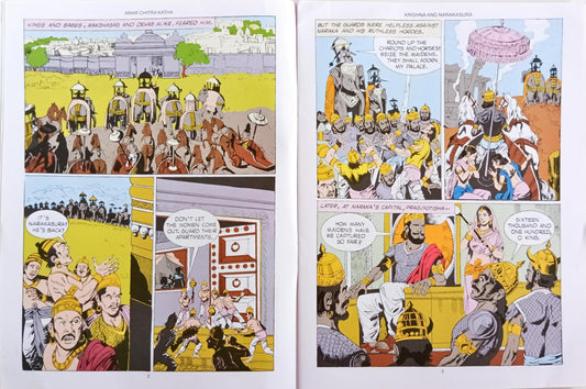 Krishna and Narakasura (Epics & Mythology)