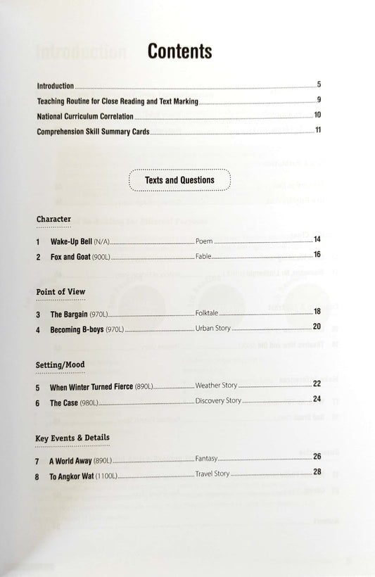 Comprehension Close Reading Fiction (Age 11+)